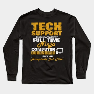 Tech Support Computer Whisperer Funny Long Sleeve T-Shirt